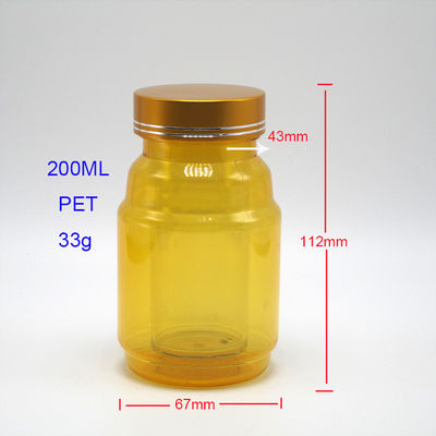 Kinderwaardig deksel PET-pillenverpakkingen voor de apotheek 250 ml Pillencapsule opslag