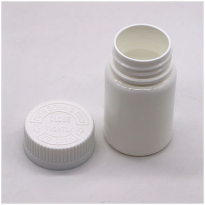 50 ml PE Ronde vorm HDPE Plastic Flask voor geneesmiddelen Vaste tablet Capsule opslag