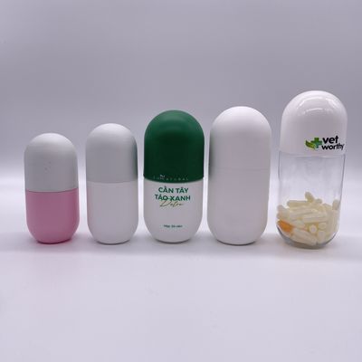 120 ml/130 ml/180 ml/200 ml/250 ml HDPE plastic capsulevormige fles voor vitamine supplement pil