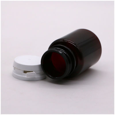Persoonlijke kleur 50 ml Amber PET Pill Capsule Visolie Fles met afscheurbare dop/ schroefdop