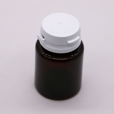 Persoonlijke kleur 50 ml Amber PET Pill Capsule Visolie Fles met afscheurbare dop/ schroefdop