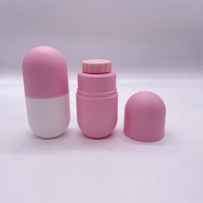 Geneesmiddelenverpakking Gepersonaliseerde kleurige capsulevormige fles met schroefdop
