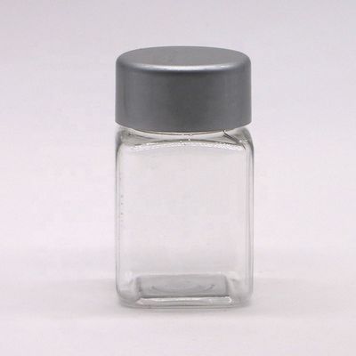Duidelijke vierkantvormige 30 ml PET-plasticfles voor medicijnen Supplement opslag Supplement