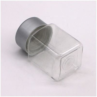 Duidelijke vierkantvormige 30 ml PET-plasticfles voor medicijnen Supplement opslag Supplement