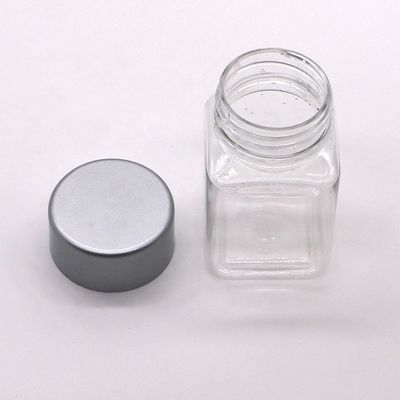 Duidelijke vierkantvormige 30 ml PET-plasticfles voor medicijnen Supplement opslag Supplement
