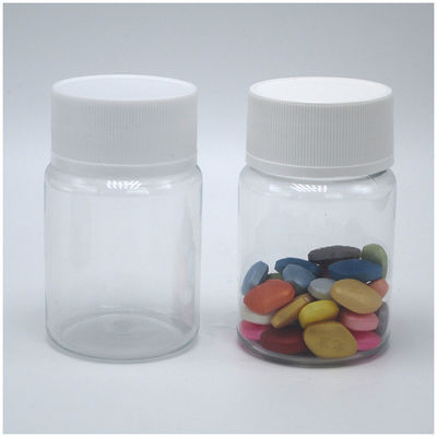 Hervulbare 60 ml Amber PET Pill Capsule Visolie Fles met zilveren aluminium schroefdeksel