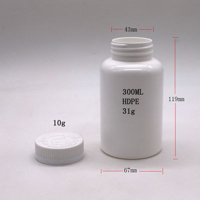 300 ml/10 oz HDPE Ronde Plastic Capsule Flasje voor Pillen Capsule Tablet Medicinale Supplement