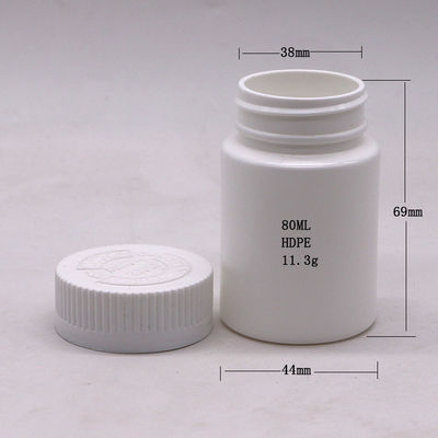 80 ml HDPE-fles met brede mond lege capsulevaten met schroefdop en kinderbeschermingsdop