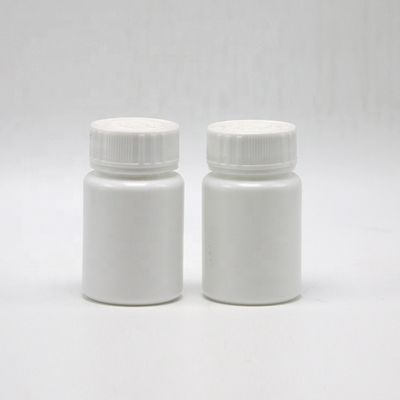 30 ml capaciteit HDPE draagbare witte plastic tablettencontainer met kinderbeschermingsdop