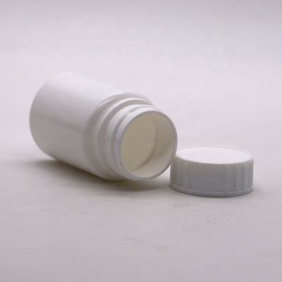 30 ml capaciteit HDPE draagbare witte plastic tablettencontainer met kinderbeschermingsdop
