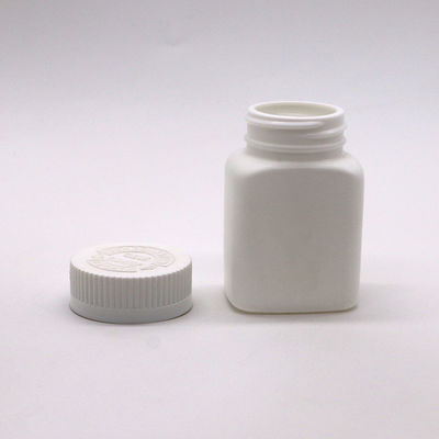 80 ml maatkleurige HDPE vierkant fles met schroefkap en kinderbeschermingskap