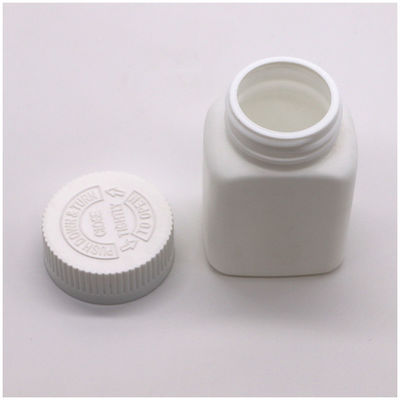 80 ml maatkleurige HDPE vierkant fles met schroefkap en kinderbeschermingskap