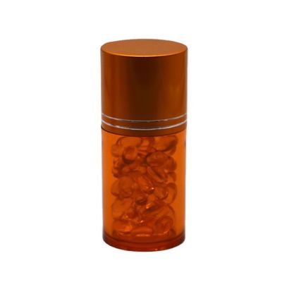 Hervulbare 60 ml PET-pil Capsule Visolie Fles met Gouden Zilveren Aluminium Schroefdeksel