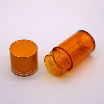 Hervulbare 60 ml PET-pil Capsule Visolie Fles met Gouden Zilveren Aluminium Schroefdeksel