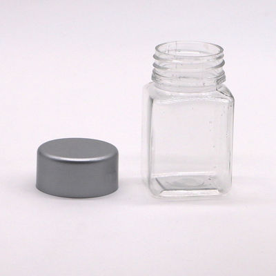 60 ml PET Plastic Vierkante Flessen met Plastic Schroef Cap voor Tabletten Pillen Capsule