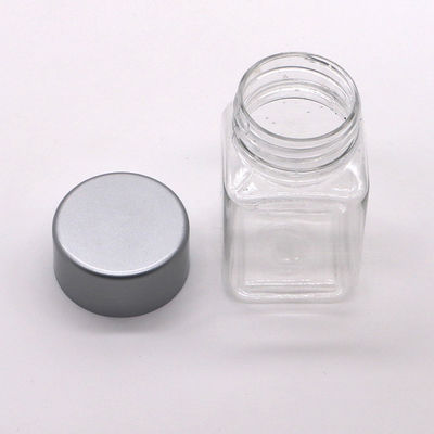 60 ml PET Plastic Vierkante Flessen met Plastic Schroef Cap voor Tabletten Pillen Capsule