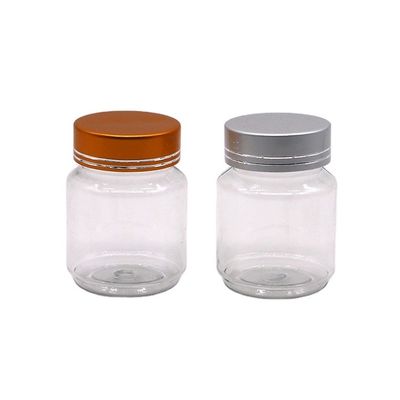 70 ml PET-fles met een gouden zilveren dop