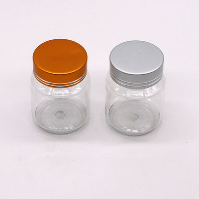 70 ml PET-fles met een gouden zilveren dop