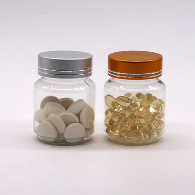 70 ml PET-fles met een gouden zilveren dop