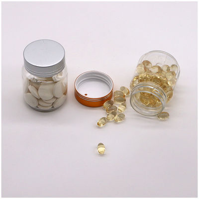 70 ml PET-fles met een gouden zilveren dop