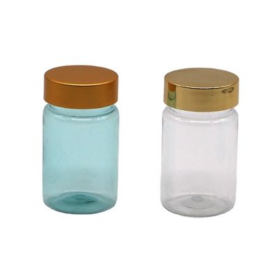 Gezondheidszorg 70ml PET Plastic Capsule Pill Flasje met Gouden Zilveren Cap