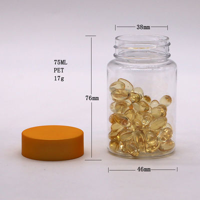 Transparante cilinderkap van levensmiddelenkwaliteit voor de vervaardiging van PET-potten van 75 ml