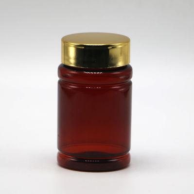 80 ml PET-pillen medische fles met aangepaste kleur en gouden zilveren bekleding