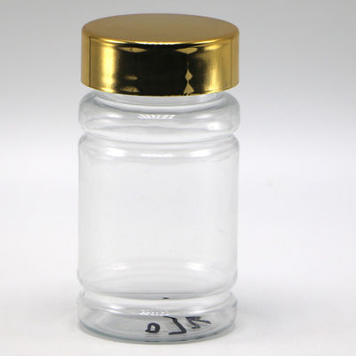 80 ml PET-pillen medische fles met aangepaste kleur en gouden zilveren bekleding