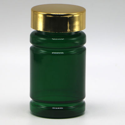 80 ml PET-pillen medische fles met aangepaste kleur en gouden zilveren bekleding