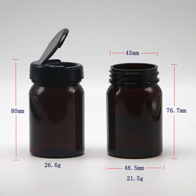 Schermdruk 80 ml PET medisch plastic hervulbaar flesje voor capsulepil
