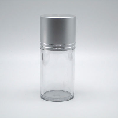 80 ml PET-cilindervormige plastic transparante fles met een grote mond en een aluminium deksel