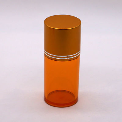80 ml PET-cilindervormige plastic transparante fles met een grote mond en een aluminium deksel