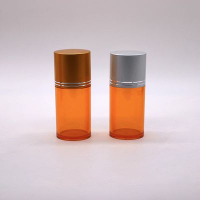 80 ml PET-cilindervormige plastic transparante fles met een grote mond en een aluminium deksel