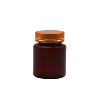 Goud gecoate dop PET-medicijnfles voor tabletten 100cc capsule hervulbaar en steriel