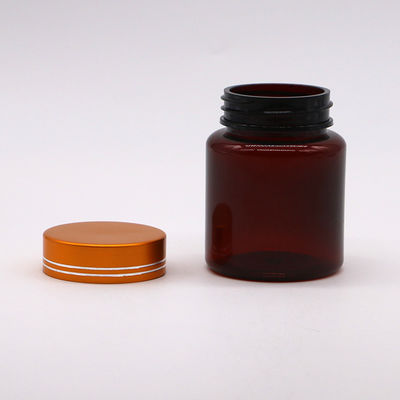 Goud gecoate dop PET-medicijnfles voor tabletten 100cc capsule hervulbaar en steriel