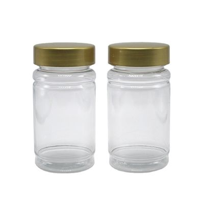 PET-kraag 120 ml Bamboevorm Plastic Flask Schroefdeksel voor Pillen Capsule Tablet Medische supplement