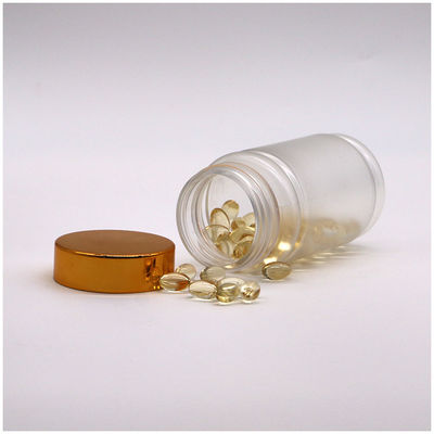 PET-kraag 120 ml Bamboevorm Plastic Flask Schroefdeksel voor Pillen Capsule Tablet Medische supplement