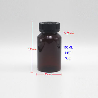 Tabletten/capsules/poeder/pillen PET-fles in aangepaste kleur met materiaal 150 ml/5 oz