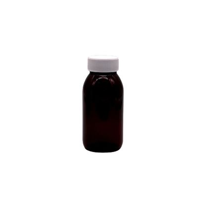 Klitsbare 180 ml PET ronde steriele hoestsiroop orale vloeistoffffles met kinderbeschermingsdop