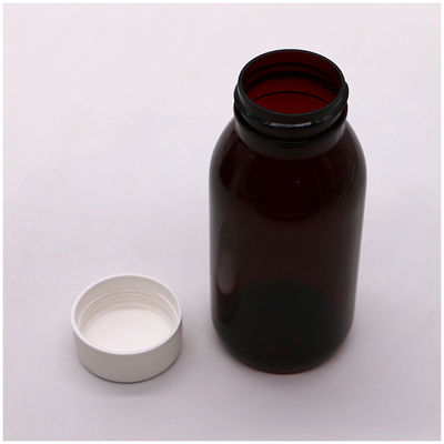 Klitsbare 180 ml PET ronde steriele hoestsiroop orale vloeistoffffles met kinderbeschermingsdop