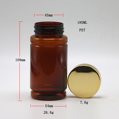 Kinderwaardig Deksel PET Bamboe Vorm Plastic Flasje voor Pillen Capsule Tablet Medicatie Supplement