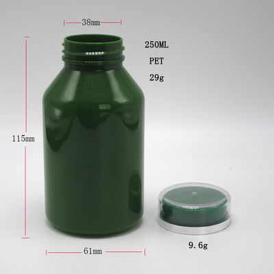 Kinderwaardig deksel PET-pillenvaten 250 ml capaciteit voor apotheek medicijnflessen