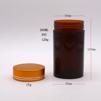 Plastic type PET pot fles voor voedingssupplementen capsules en kruidensupplementen