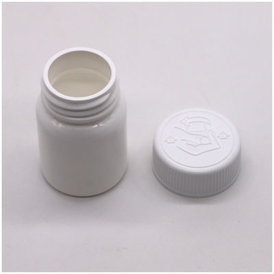 Kleine capaciteit 40 ml HDPE plastic fles met schroefdeksel en op maat gedrukte etiketten