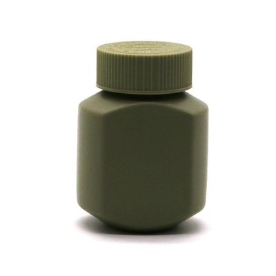 Kinderwaardig dopje HDPE 60 ml vierkant plastic flessen voor tabletten en biologische capsules
