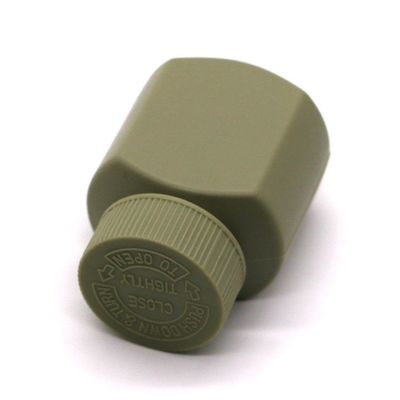 Kinderwaardig dopje HDPE 60 ml vierkant plastic flessen voor tabletten en biologische capsules