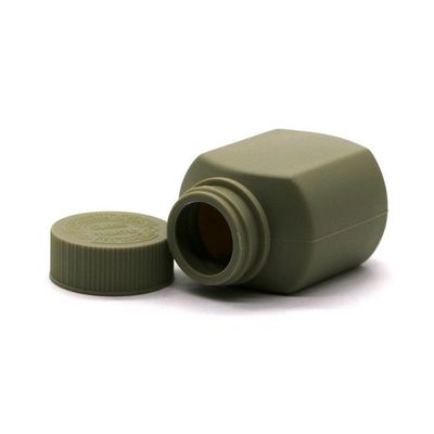 Kinderwaardig dopje HDPE 60 ml vierkant plastic flessen voor tabletten en biologische capsules
