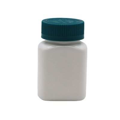 Medicatieopslagdoos 95 ml Vierkante HDPE Plastic Flask Jar voor solide tablet capsule