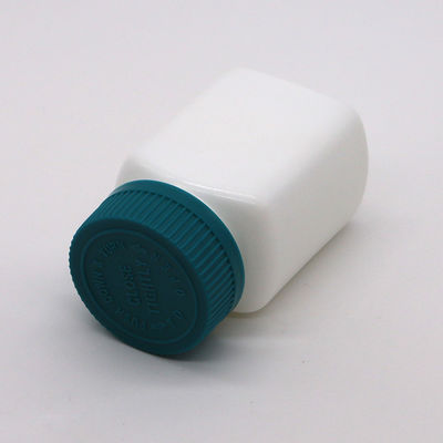 Medicatieopslagdoos 95 ml Vierkante HDPE Plastic Flask Jar voor solide tablet capsule
