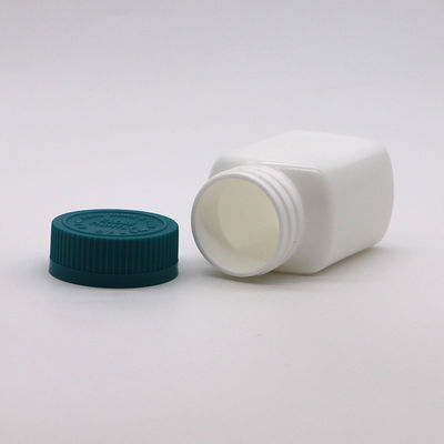 Medicatieopslagdoos 95 ml Vierkante HDPE Plastic Flask Jar voor solide tablet capsule
